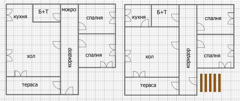 Двуетажна ТУХЛЕНА къща на ПЛОЧА - кв.Мътница!