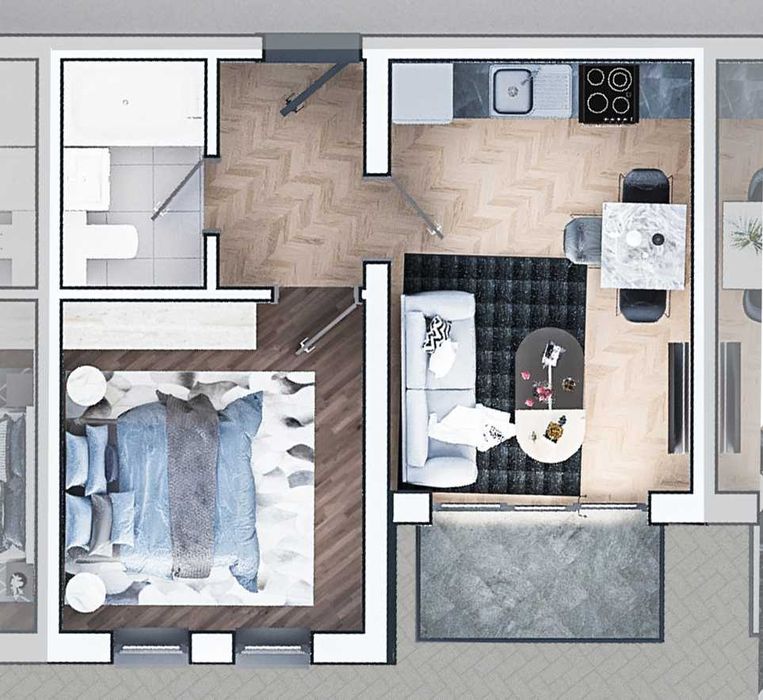 Продава се Двустаен апартамент в София, Зона Б-18 - 58 кв.м за 1829 €/кв.м - Снимка #1