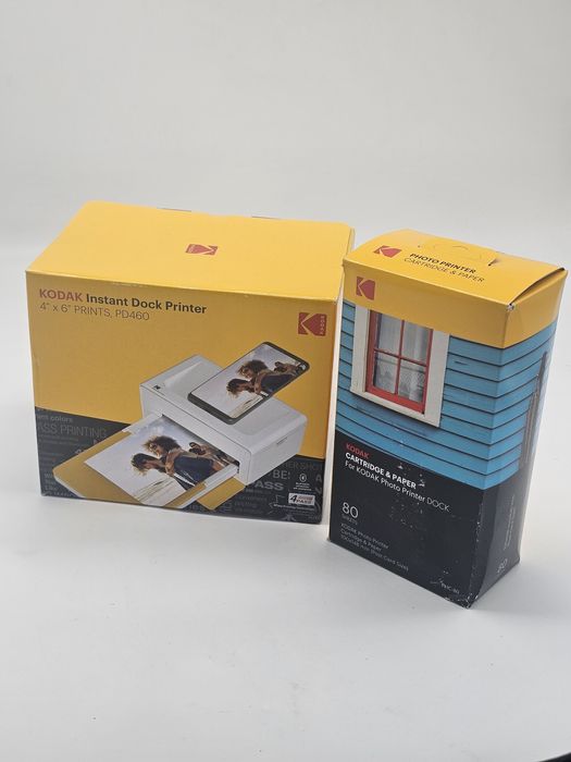 Imprimanta foto Kodak PD460 100 x 150 mm Alb/Galben, include 10 coli