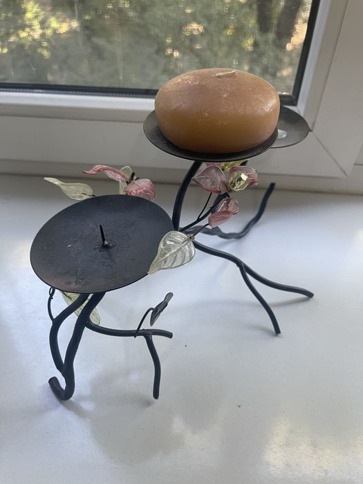 Подсвечник кованый антикварный