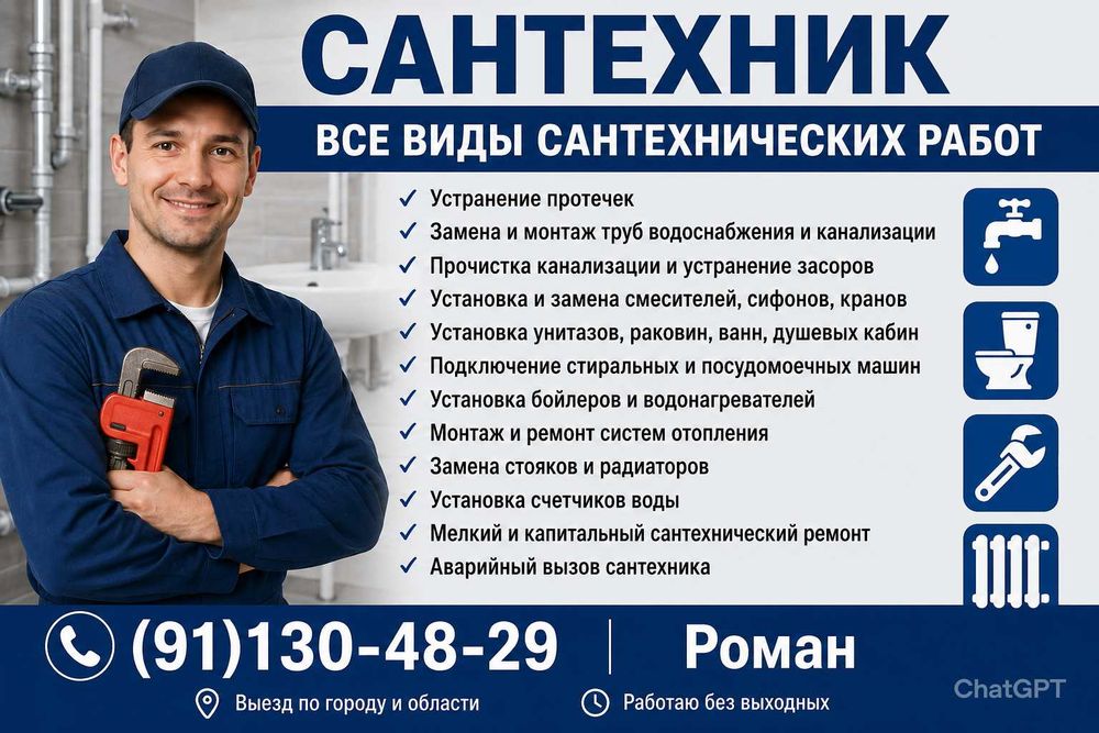Предлагаю услугу сантехника