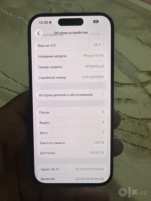 Iphone 15pro holati yahwi