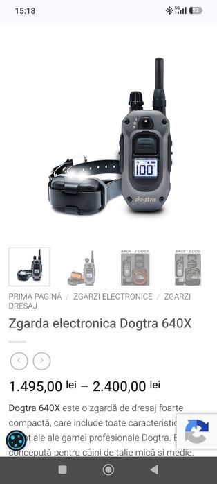 Zgarda profesionala dresaj caini
