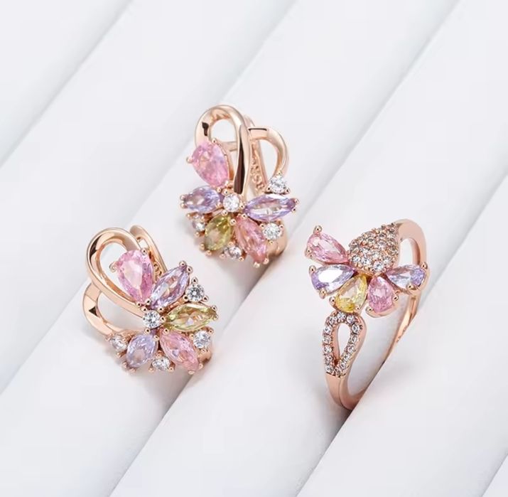 Seturi de bijuterii antialergice, placat cu aur 14k