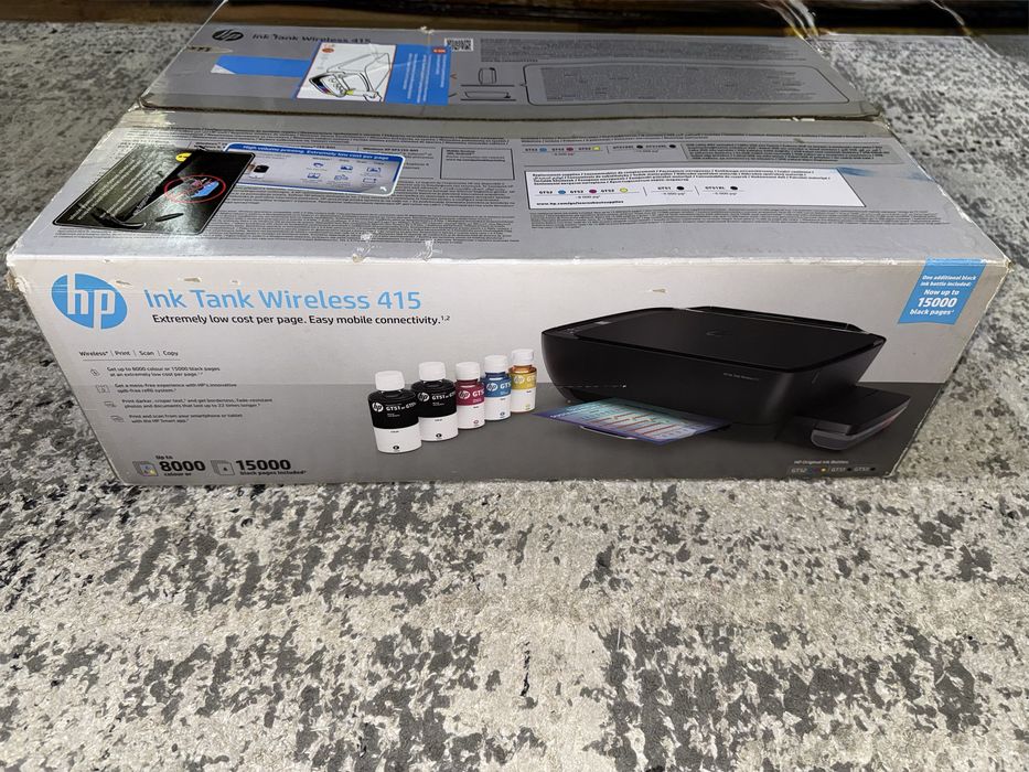 Цветной принтер hp ink tank wireless 415 новый