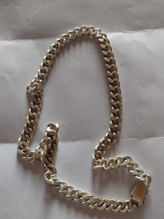 Lant cuban argint 925 de 1 cm si 87 grame