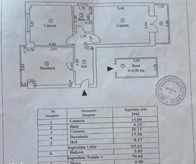 Sos.Buzaului,Ap.2 cam,70 m2, 2005+boxa