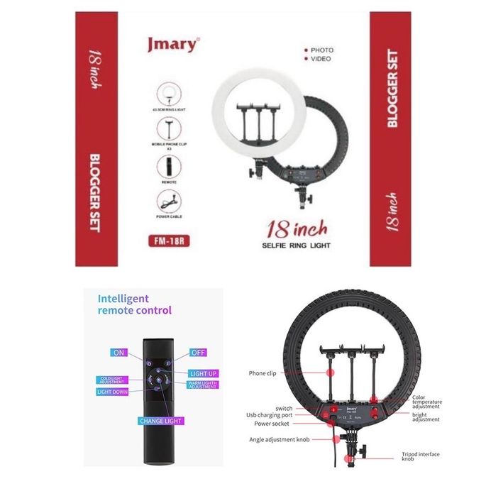 Jmary kamplekt bloger set Led vs mt75 shtativ