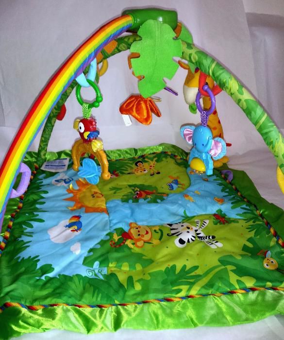 Salteluta de joaca Fisher Price Rainforest Deluxe Centru de activitati