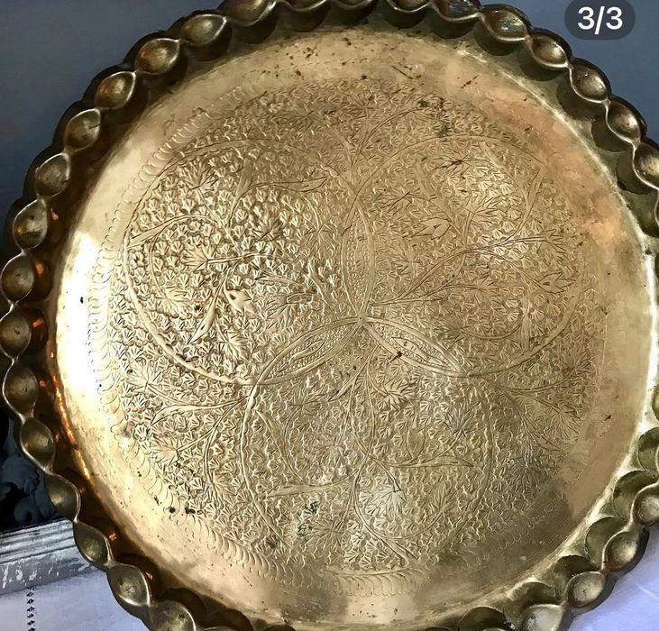 Латунный поднос бу