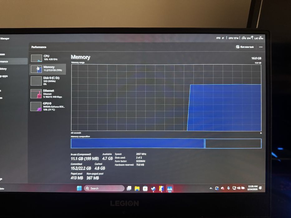 Laptop 144hz i5 RTX2060 16GB ram Legion Y540-15IRH