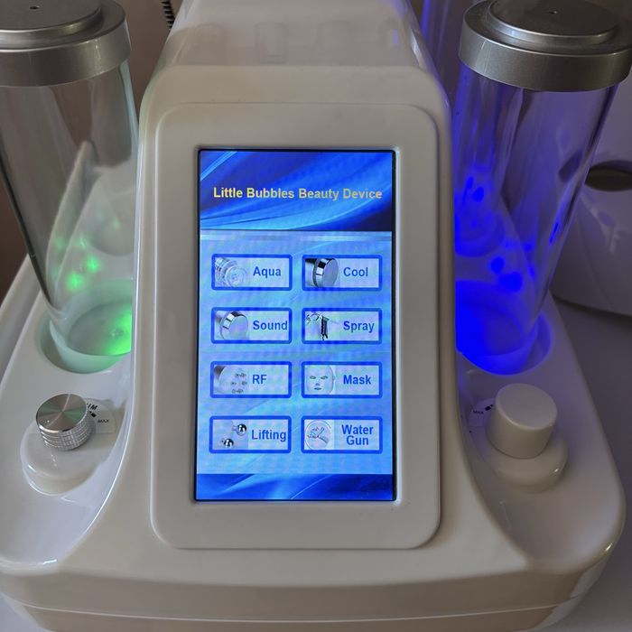 Aparat hidrodermabraziune 7 în 1 + mască LED + cărucior, nou, nefolosit