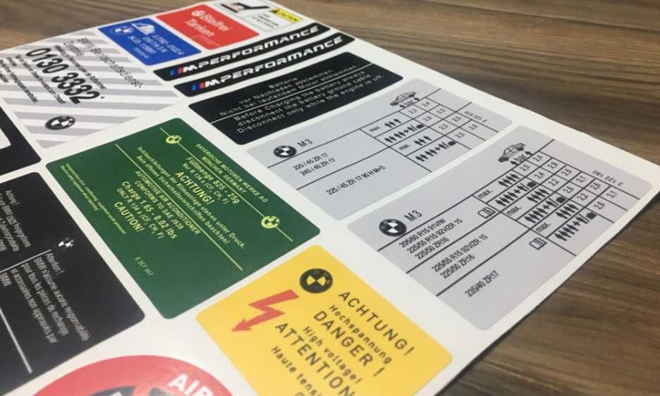 Etichete Tehnice Tinichigerie Restaurare BMW E30 E90 E60 E36 E46 E39