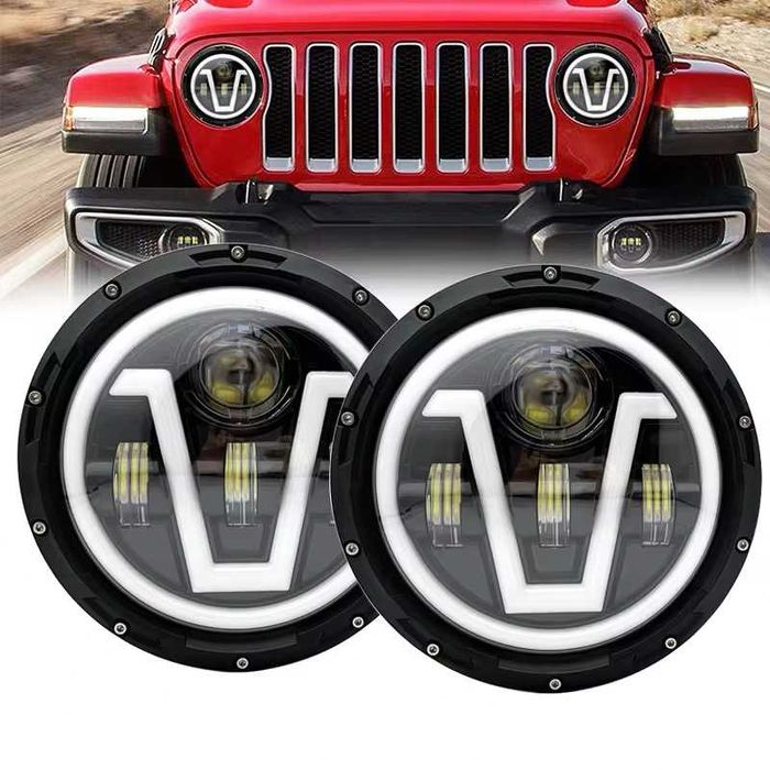 200W Универсални 7 Инчови Диодни Фарове за Lada Niva Nissan Terrano