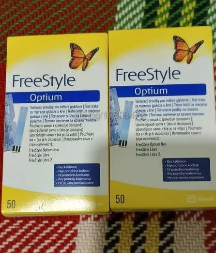 ТЕСТ ЛЕНТИ за измерване на кръвна захар Free Style Optium