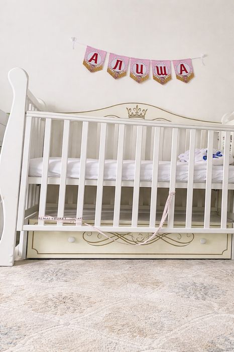 Манеж + комод слоновая кость цвет