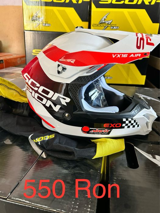Casca motocicleta/enduro atv scorpions vx16 air soul/ exo 520 air tina