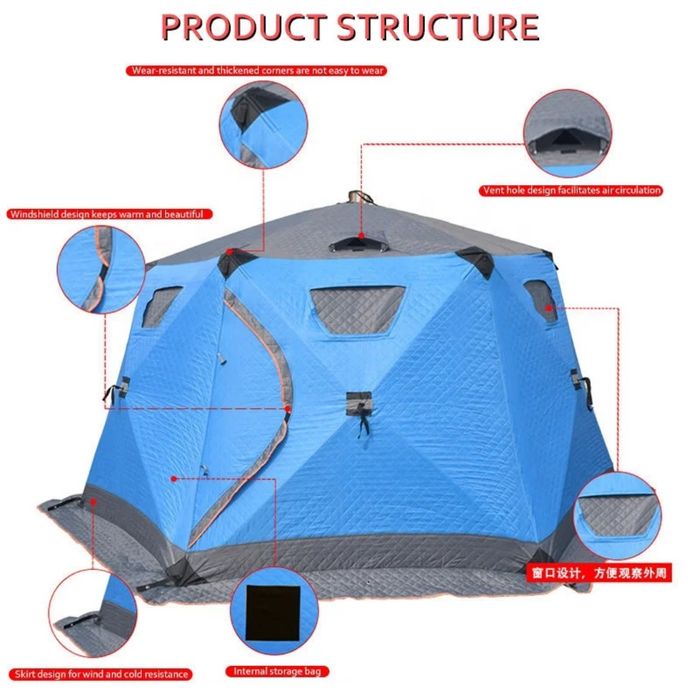 Зимняя трёх слойная шестиугольная, утеплённая палатка.3.5 3.5 .1.85