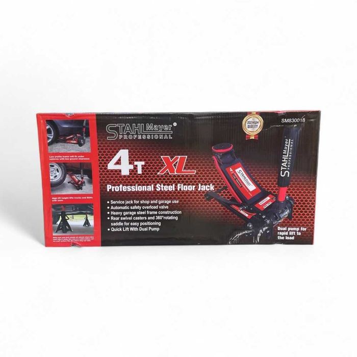 Нископрофилен Крик 4 тона Крокодил STAHLMAYER XL , 83-505мм, с 2 помпи