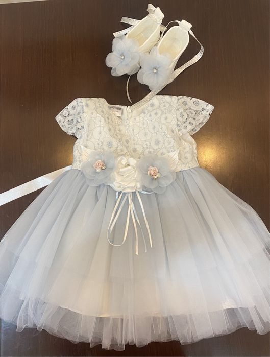 Платье для девочек новорождённых 3-6 мес