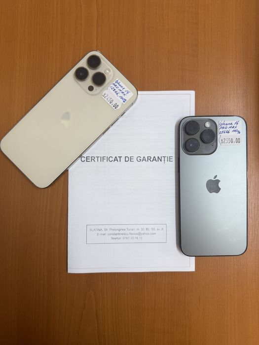Iphone 14 pro max, diferite memorii si culori, garantie
