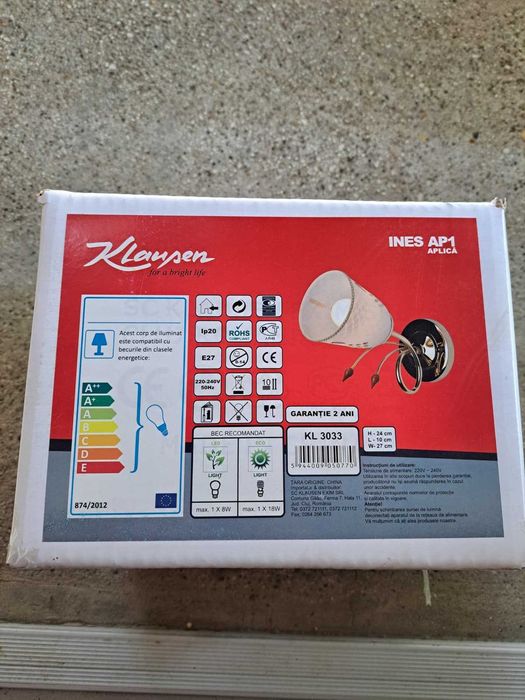 Aplică de perete Klausen INES AP1 – KL3033