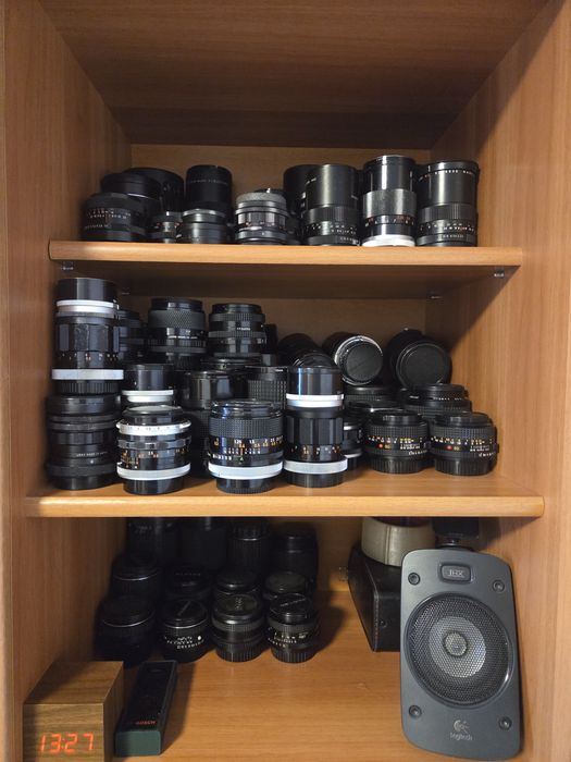 Lot foto vintage, obiective, accesorii, filme