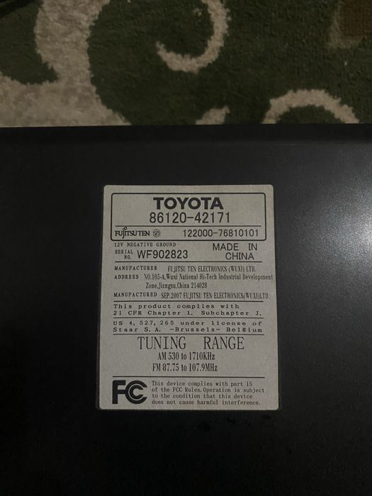 Магнитола camputer Toyota