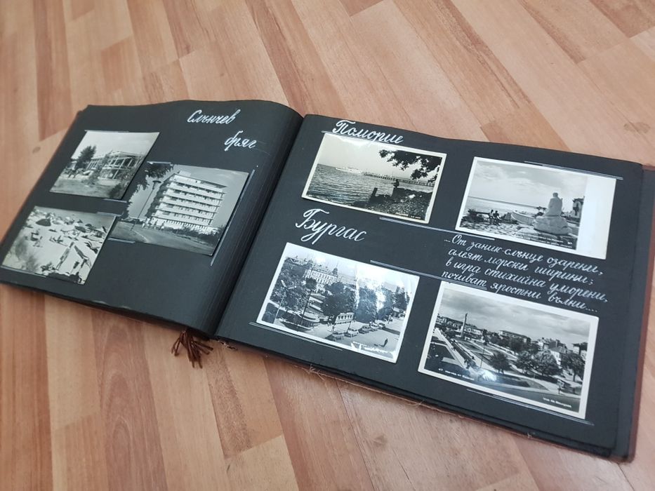 Стар ученически албум със 176 снимки картички