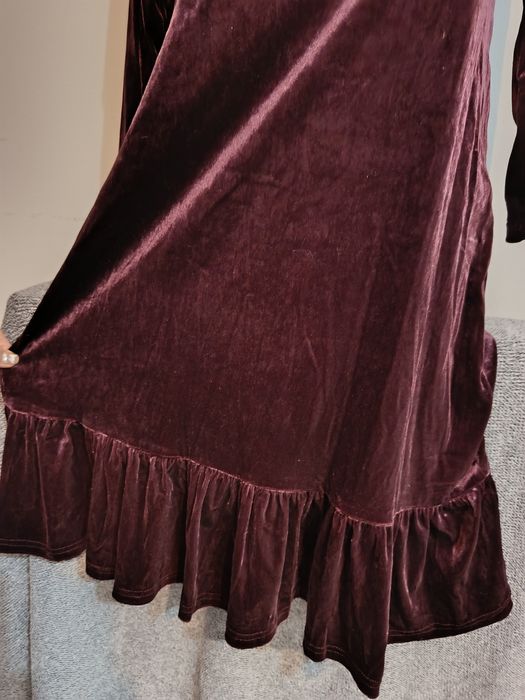 Rochie eleganta boema romantica din catifea Stradivarius mărimea S 36