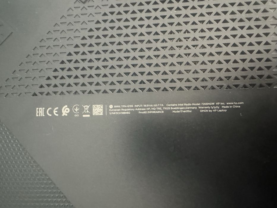 Игровой ноутбук НР OMEN 17