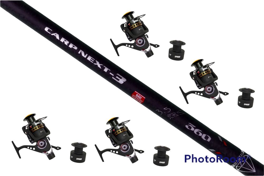 Vand 4 lansete Model Next Carp 3.6 m  2019 + 4 Mulinete XP60R