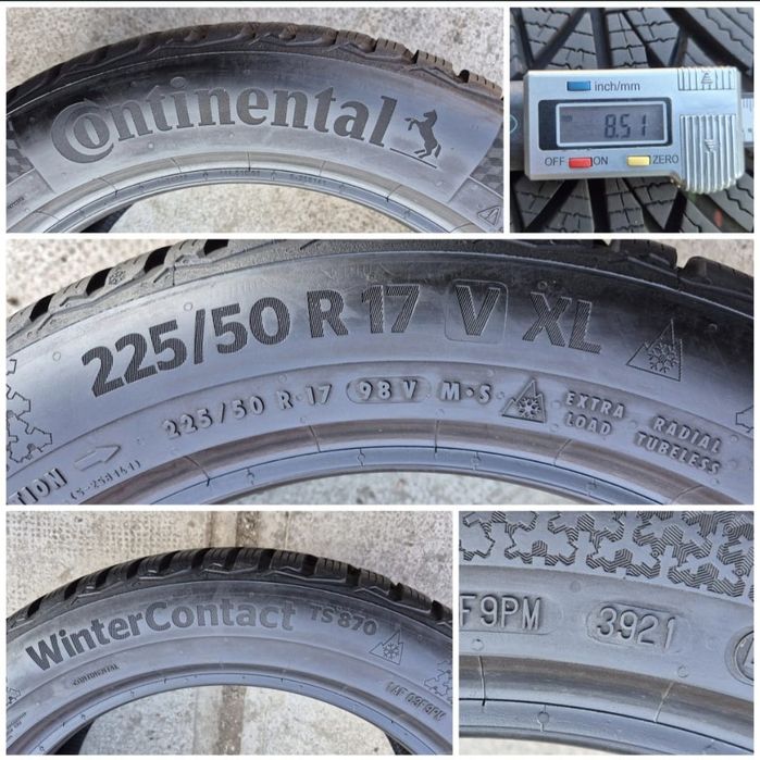 O bucată 225/50 R17 M+S iarnă - una Continental