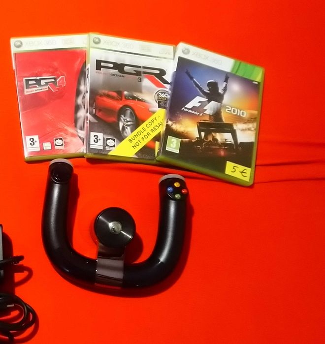 xbox 360 безжичен волан Microsoft speed wheel и игра project gotham 3