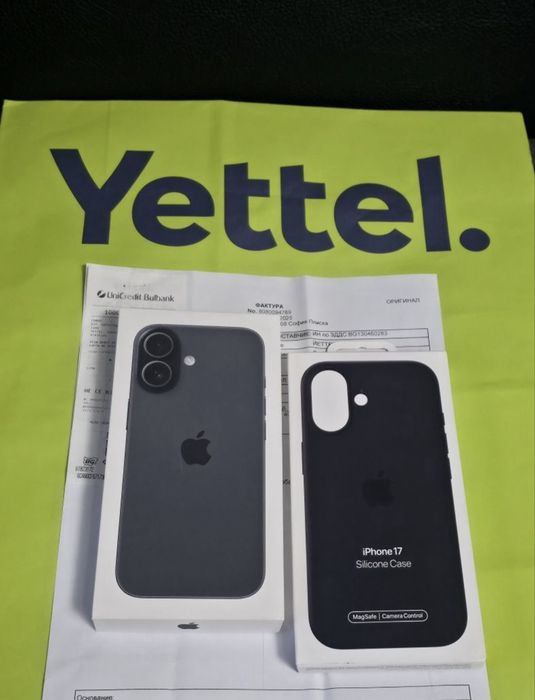 ЗАПЕЧАТАН 256GB iPhone 17 Гаранция Yettel 3г. 2028 Black | Черен