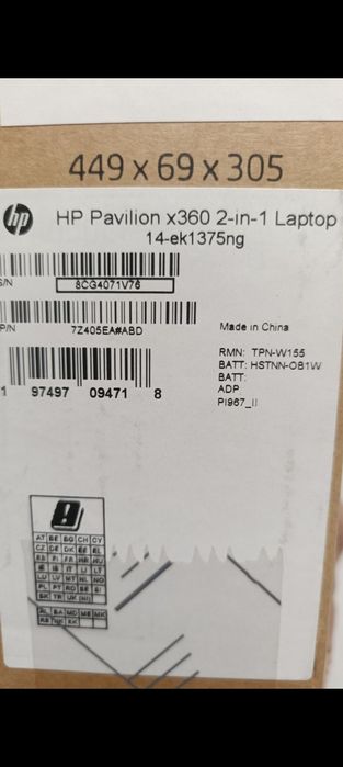 Leptop HP Pavilion x360  2-in-1 , 14 ek 1375ng