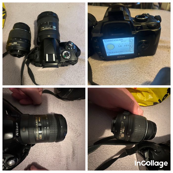 Vand aparat foto nikon d60 obiective 18-200mm vr 18-55mm vr