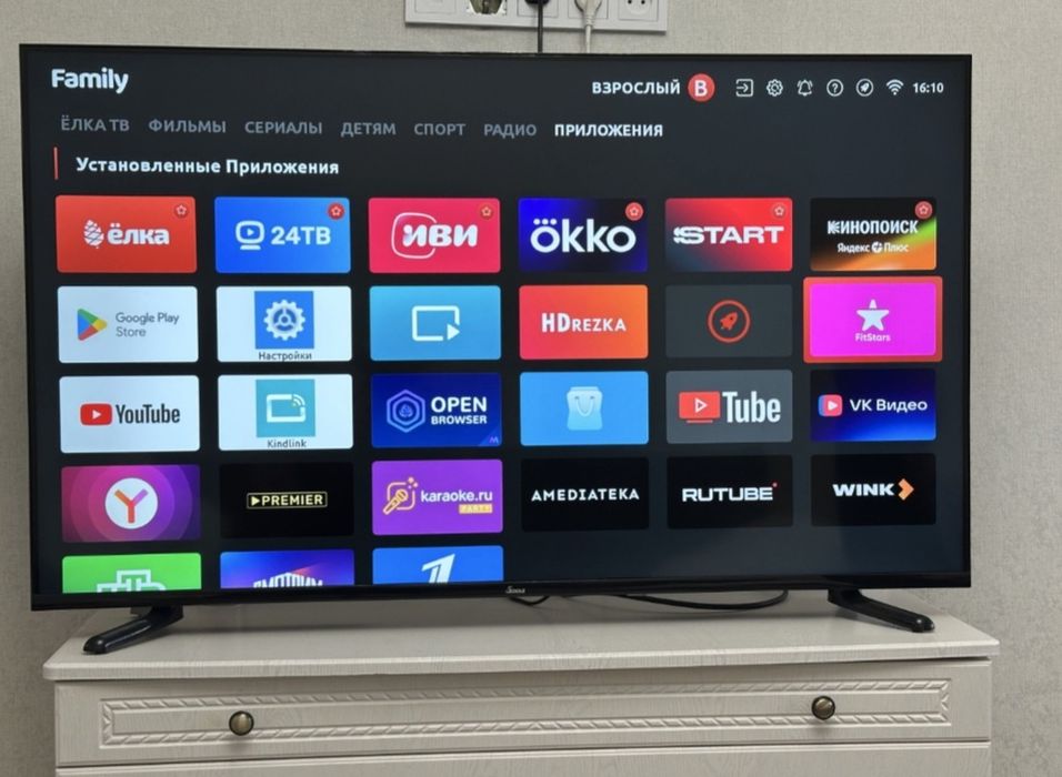 Смарт телевизор Яндекс 109см 4К.