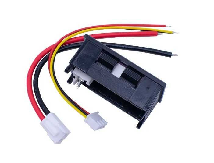 Voltmetru cu Ampermetru DIGITAL 0-100V, 10A Rosu LED