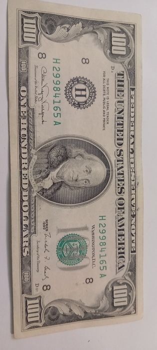 Bancnotă de Colecție 100 Dollars USA Seria 1990 H29984165A