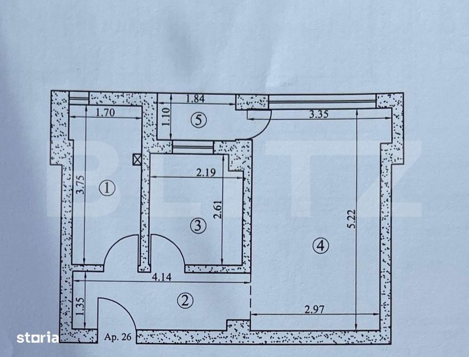 Apartament de inchiriat, 42 mp, zona Visani