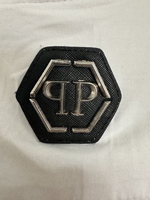 PHILIPP PLEIN оригинална мъжка тениска – бяла – skull принт