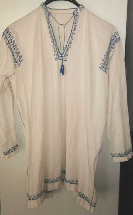 Camasa / ie populara / Costum popular autentic, integral lucrata manual, pe panza tesuta manual,model foarte frumos, cusături tradiționale