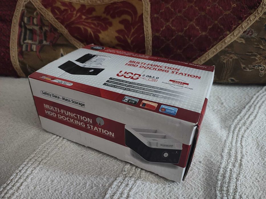 HDD Docking Station Dual SATA 2.5"/3.5" + USB 3.0 + Card Reader