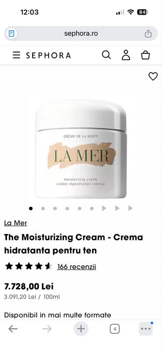 Crema La Mer 250 ml Nou sigilat!