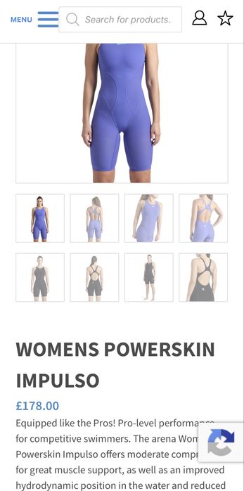 Състезателен бански Arena Powerskin Impulso