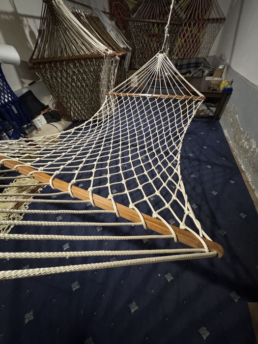 (СКИДКА!!) GAMAK ГАМАК сетчатый с деревянными планками ручная робота