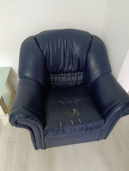 Canapea colțar piele fotolii