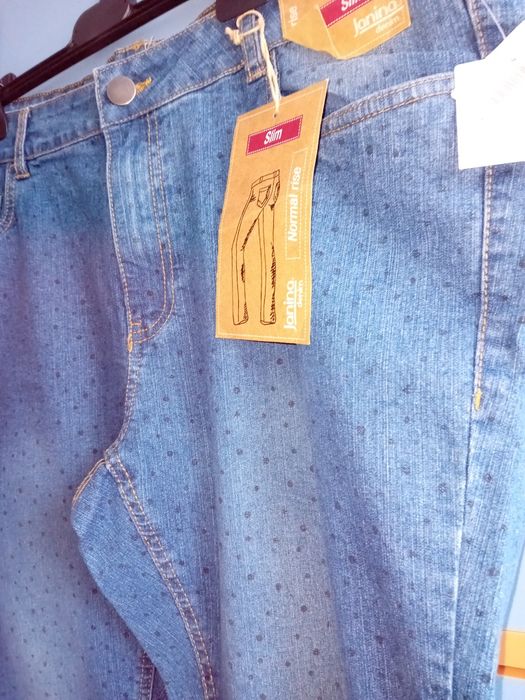 Нови дънки, голям размер, с нежни капчици