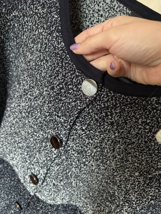 Gang- Тъмно синя жилетка със сребристо, като нова